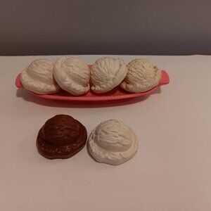 Fisher Price Fun With Food 1980's Ice Cream Scoops & Sundae Dish 7 Pcs